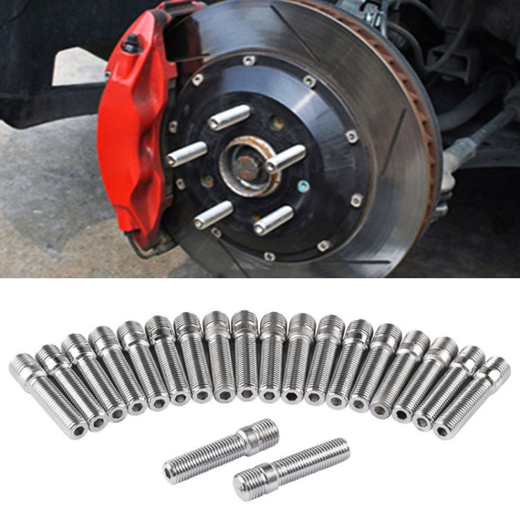 20 PCS 5.8cm Universal Car Modification Extended Wheels Stud Conversion M12x1.25 to M12x1.5 Screw Adapter LN032 LN033 LN044 - Nuts & Bolts by PMC Jewellery | Online Shopping South Africa | PMC Jewellery | Buy Now Pay Later Mobicred