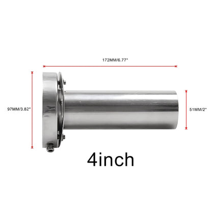 4 inch Universal Car 304 Stainless Steel Exhaust Pipe Muffler Adjustable Tail Muffler Tip - Exhaust Pipes by PMC Jewellery | Online Shopping South Africa | PMC Jewellery | Buy Now Pay Later Mobicred