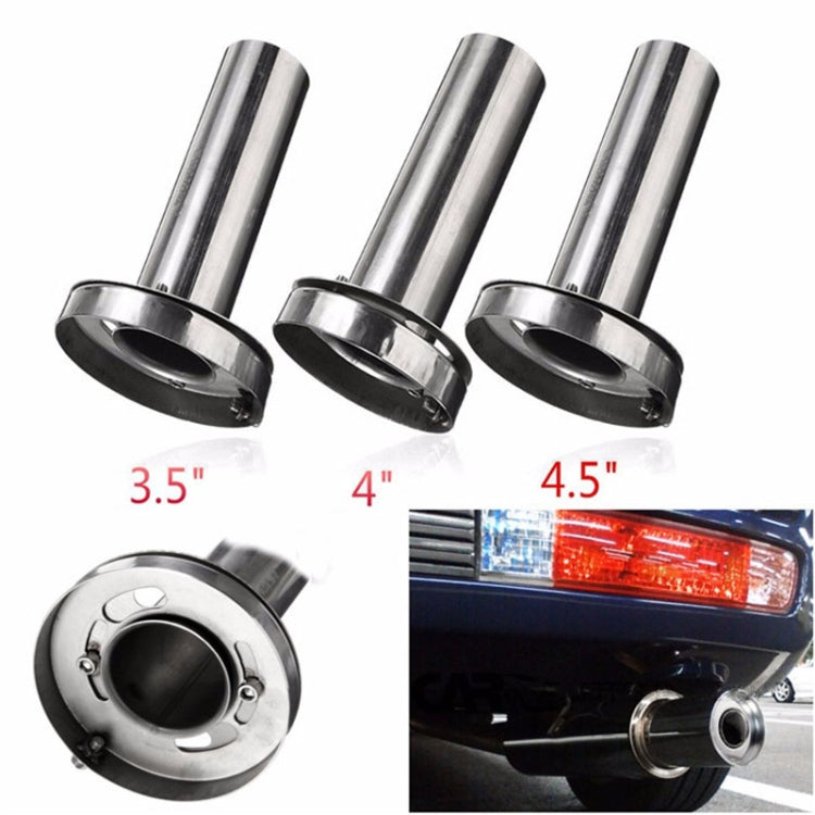 4 inch Universal Car 304 Stainless Steel Exhaust Pipe Muffler Adjustable Tail Muffler Tip - Exhaust Pipes by PMC Jewellery | Online Shopping South Africa | PMC Jewellery | Buy Now Pay Later Mobicred