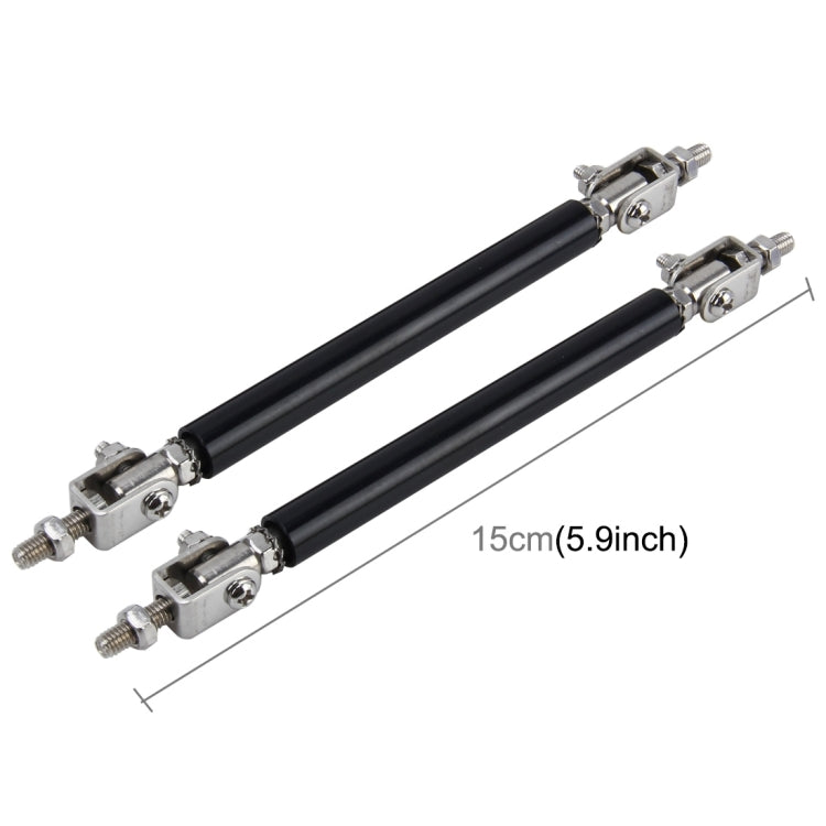 2 PCS Car Modification Large Surrounded By The Rod Telescopic Lever Front and Rear Bars Fixed Front Lip Back Shovel Adjustable Small Rod, Length: 15cm(Black) - free shipping - PMC TechLife - Order now!