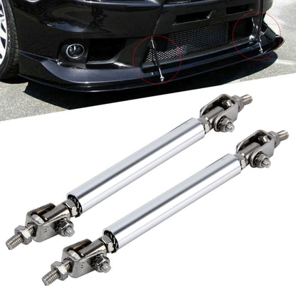 2 PCS Car Modification Large Surrounded By The Rod Telescopic Lever Front and Rear Bars Fixed Front Lip Back Shovel Adjustable Small Rod, Length: 15cm(Silver) - Trunk & Bumper Accessories by PMC Jewellery | Online Shopping South Africa | PMC Jewellery | Buy Now Pay Later Mobicred