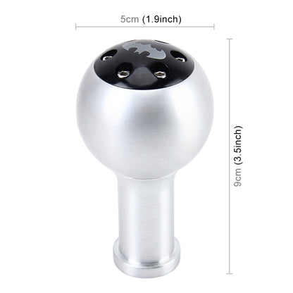 Universal Vehicle Car Bat Pattern Shifter Cover Manual Automatic Aluminum Gear Shift Knob(Silver), Size: 5*9cm - Shift Knob by PMC Jewellery | Online Shopping South Africa | PMC Jewellery