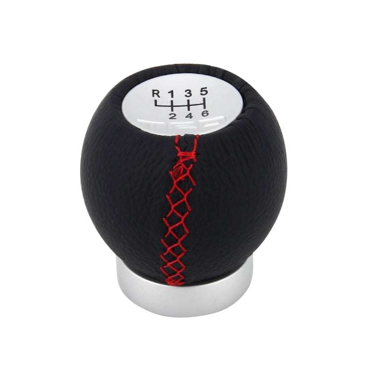 Universal Car Modified Shifter Black Leather Lever Manual 6-Speed Gear Shift Knob - Shift Knob by PMC TechLife | Online Shopping South Africa | PMC TechLife | Buy Now Pay Later Mobicred
