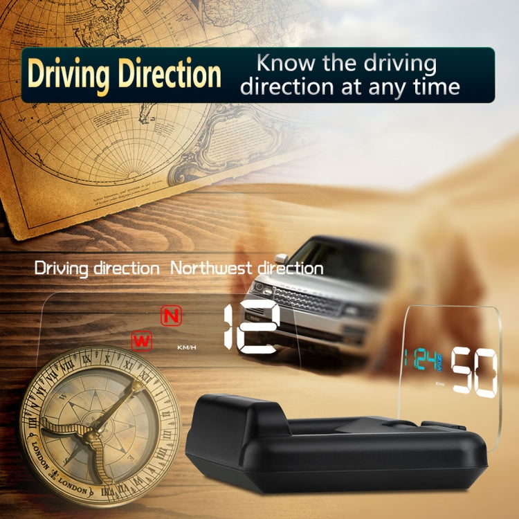 T900 Car GPS HUD Virtual HD Reflection Board Head-up Display, Speed & Driving Distance / Time Display, Over Speed & Voltage & Low Voltage Alarm, Fatigue Driving - Head Up Display System by PMC Jewellery | Online Shopping South Africa | PMC Jewellery | Buy Now Pay Later Mobicred