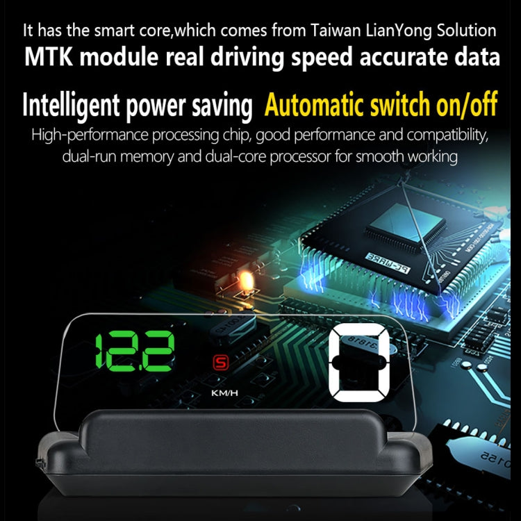 T900 Car GPS HUD Virtual HD Reflection Board Head-up Display, Speed & Driving Distance / Time Display, Over Speed & Voltage & Low Voltage Alarm, Fatigue Driving - Head Up Display System by PMC Jewellery | Online Shopping South Africa | PMC Jewellery | Buy Now Pay Later Mobicred