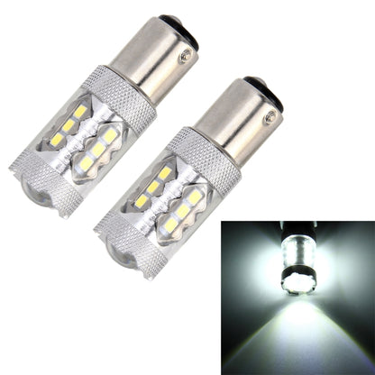 2 PCS 1157 / BAY15D 5W 250LM 6000K Car Auto Brake Lights 16LEDs SMD-2835 Lamps, DC 12V(White Light) - Brake Lights by PMC Jewellery | Online Shopping South Africa | PMC Jewellery | Buy Now Pay Later Mobicred