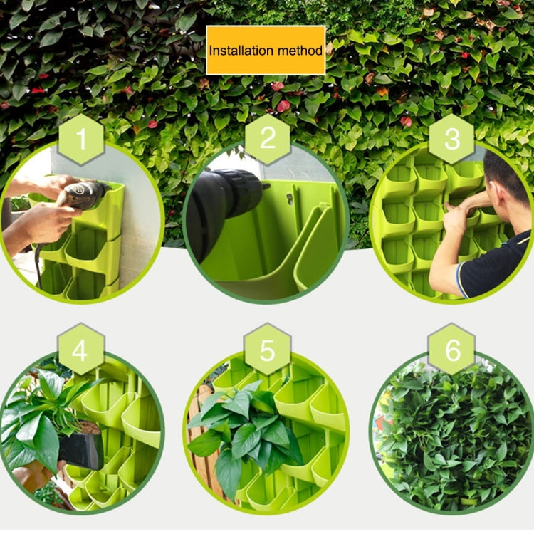 PP Planter Flower Pot Wall Hanging Garden Hanging Stackable Garden Supplies(Green) - Flower Pots & Planters by PMc TechLife | Online Shopping South Africa | PMc TechLife | Buy Now Pay Later Mobicred