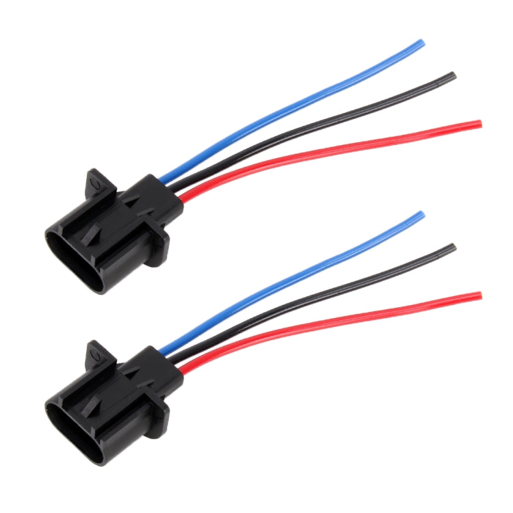1 Pair H13 Bulb Holder Base Male Socket with Wire - Wires by PMC TechLife | Online Shopping South Africa | PMC TechLife | Buy Now Pay Later Mobicred