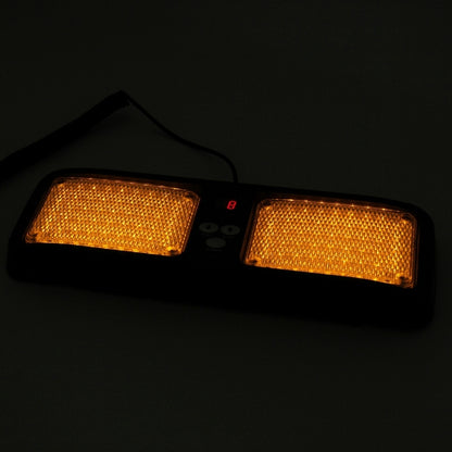 High qulaity DC 12V,9W LED Waterproof Car Sunshade Yellow Light Warning Lights Strobe Emergency Lights Flashing Light with 12 Kinds Flash Patterns - Warning Lights by PMC Jewellery | Online Shopping South Africa | PMC Jewellery | Buy Now Pay Later Mobicred