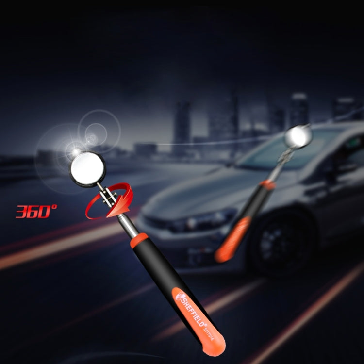 Retractable Vehicle Car Chassis Telescoping Inspection Mirror with 1 PCS 5mm LED Light, Mirror Diameter: 55mm, Max Expanding Length: 940mm - Electronic Test by PMC Jewellery | Online Shopping South Africa | PMC Jewellery | Buy Now Pay Later Mobicred