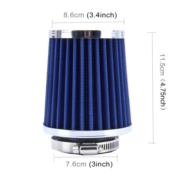 HKS 5cm Universal Mushroom Head Style Air Filter for Car(Blue) - Air Intake System by PMC Jewellery | Online Shopping South Africa | PMC Jewellery