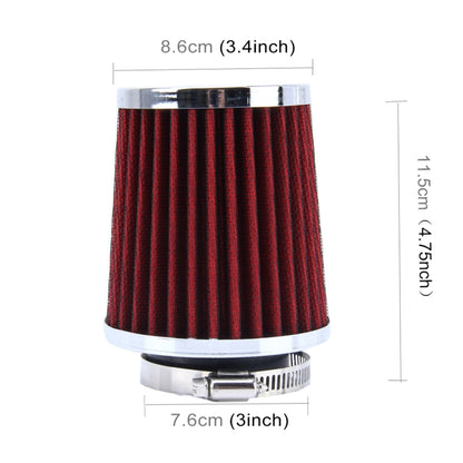 HKS 5cm Universal Mushroom Head Style Air Filter for Car(Red) - Air Intake System by PMC Jewellery | Online Shopping South Africa | PMC Jewellery | Buy Now Pay Later Mobicred