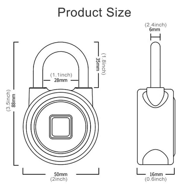 Waterproof Intelligent Bluetooth Fingerprint Padlock Remote Unlocking for iOS / Android(Silver) - Padlocks by PMC TechLife | Online Shopping South Africa | PMC TechLife | Buy Now Pay Later Mobicred