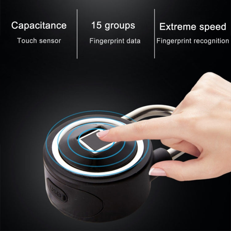 Waterproof Intelligent Bluetooth Fingerprint Padlock Remote Unlocking for iOS / Android(Silver) - Padlocks by PMC TechLife | Online Shopping South Africa | PMC TechLife | Buy Now Pay Later Mobicred