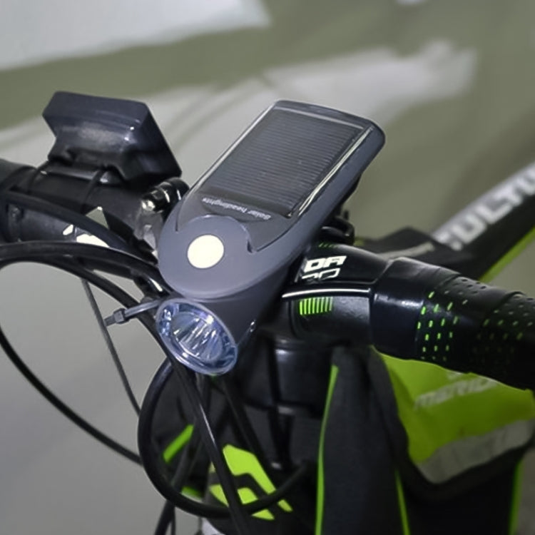 3W 240LM USB Solar Energy Motorcycle / Bicycle Front Light (White) - Headlights by PMC TechLife | Online Shopping South Africa | PMC TechLife | Buy Now Pay Later Mobicred