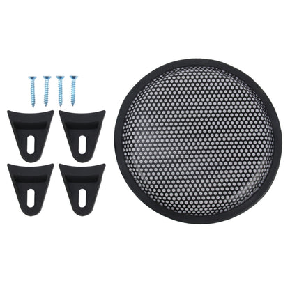 8 inch Car Auto Metal Mesh Black Round Hole Subwoofer Loudspeaker Protective Cover Mask Kit with Fixed Holder - Car Amplifiers by PMC Jewellery | Online Shopping South Africa | PMC Jewellery