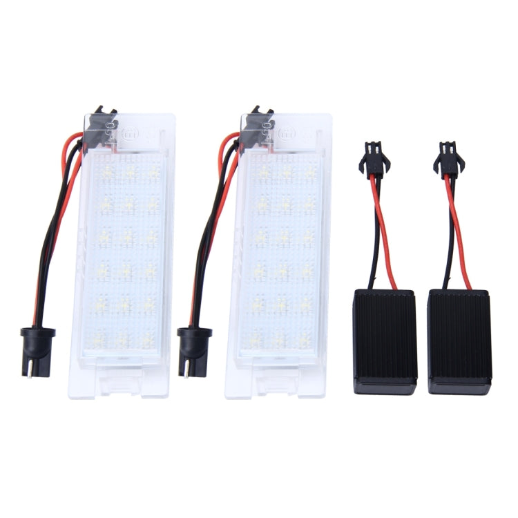2 PCS License Plate Light with 24 SMD-3528 Lamps for Opel - License Plate Lights by PMC TechLife | Online Shopping South Africa | PMC TechLife | Buy Now Pay Later Mobicred