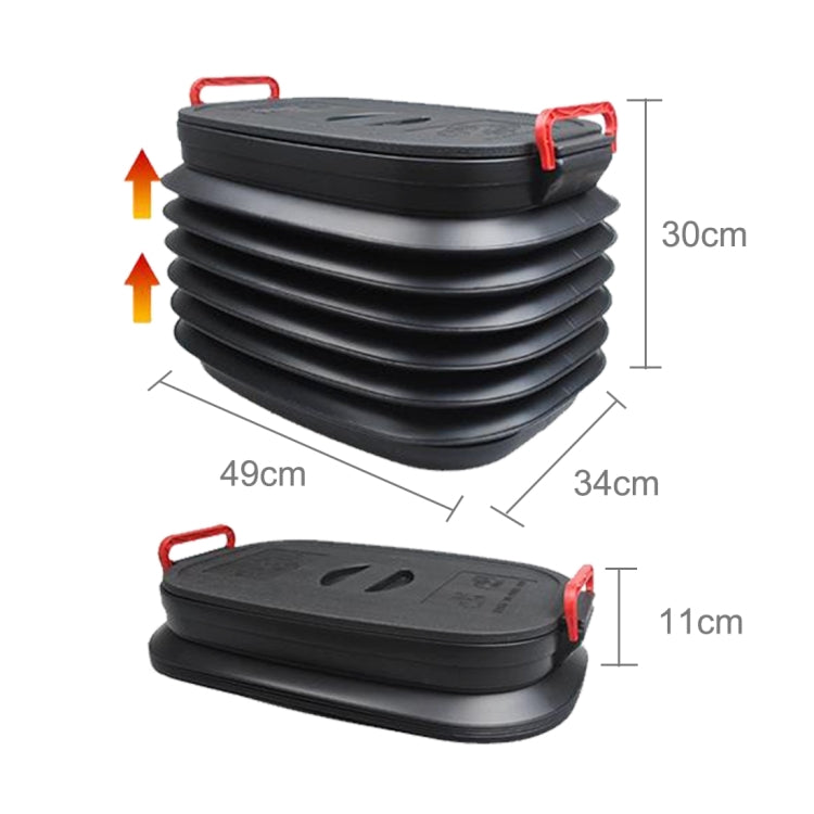 37L Car Collapsible Plastic Organizer Bin with Lid for Camping and Outdoor - Stowing Tidying by PMC TechLife | Online Shopping South Africa | PMC TechLife | Buy Now Pay Later Mobicred
