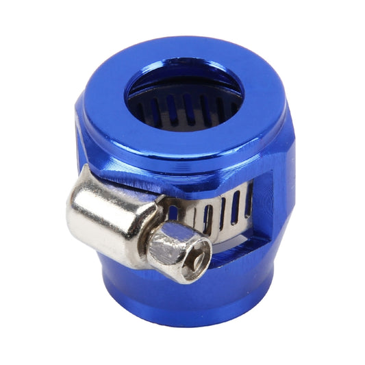 AN8 Car Performance Aluminum Accessories Adapter Nitrite Hose Finisher Adapter Nylon Braided Hose Clamp Blue Finish - Booster Cable & Clip by PMC Jewellery | Online Shopping South Africa | PMC Jewellery