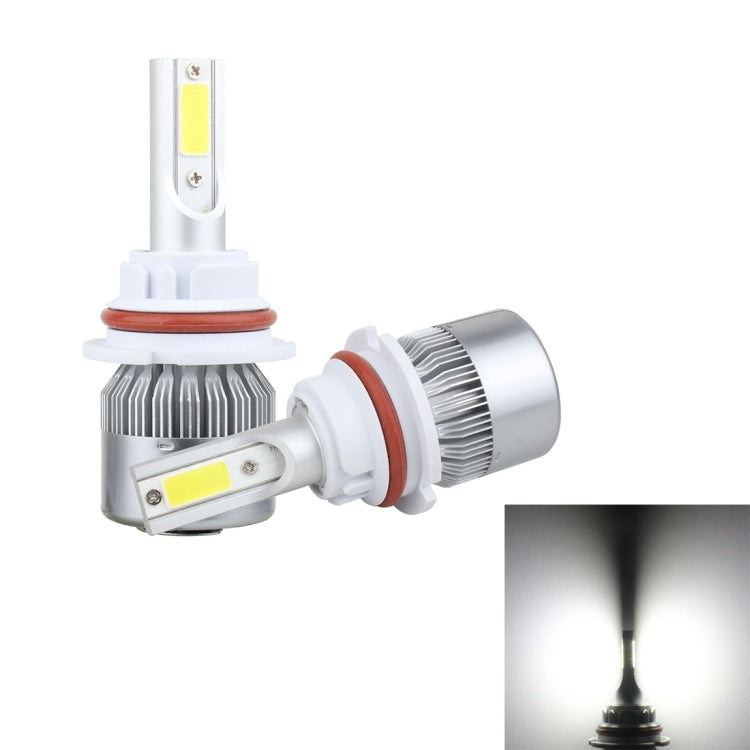 2 PCS 9007 18W 1800 LM 6000K IP68 Casnbus Constant Current Car LED Headlight with 2 COB Lamps, DC 9-36V(White Light) - LED Headlamps by PMC Jewellery | Online Shopping South Africa | PMC Jewellery | Buy Now Pay Later Mobicred