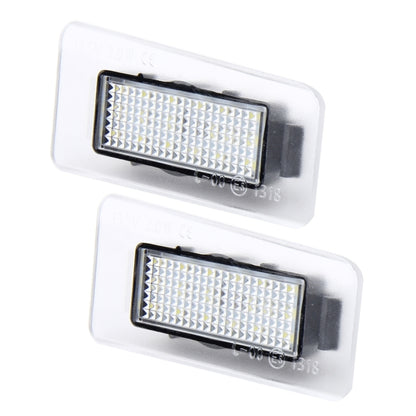 2 PCS LED License Plate Light with 18  SMD-3528 Lamps for Hyundai,2W 120LM,6000K, DC12V(White Light) - License Plate Lights by PMC Jewellery | Online Shopping South Africa | PMC Jewellery | Buy Now Pay Later Mobicred