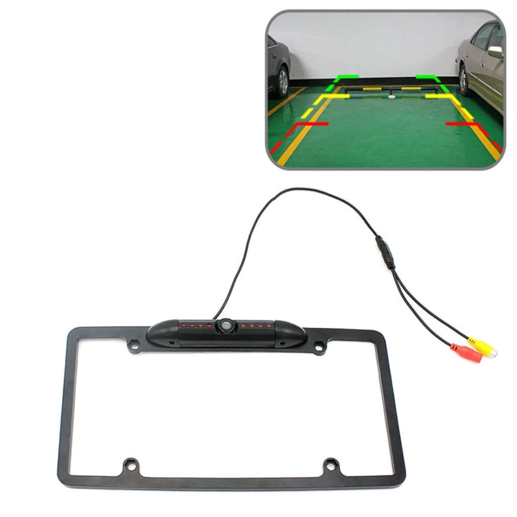 PZ422 America Car License Plate Frame 120 Degree Rear View Camera - Rear View Cameras by PMC TechLife | Online Shopping South Africa | PMC TechLife | Buy Now Pay Later Mobicred
