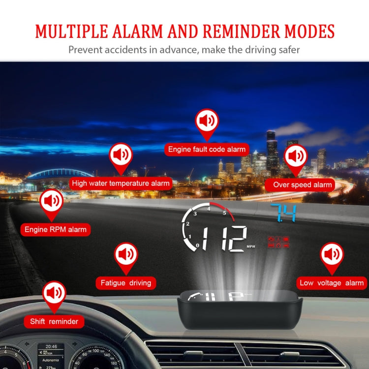M10 3.5 inch Universal Car OBD2 HUD Vehicle-mounted Head Up Display (Yellow) - Head Up Display System by PMC TechLife | Online Shopping South Africa | PMC TechLife | Buy Now Pay Later Mobicred