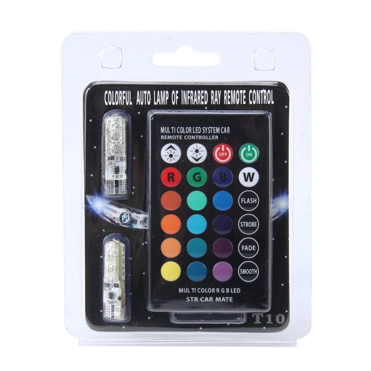 2 PCS T10 2W Auto Flash Strobe Fade Smooth Remote Controlled Colorful LED Clearance Decorative Light, DC 12V - Clearance Lights by PMC Jewellery | Online Shopping South Africa | PMC Jewellery | Buy Now Pay Later Mobicred