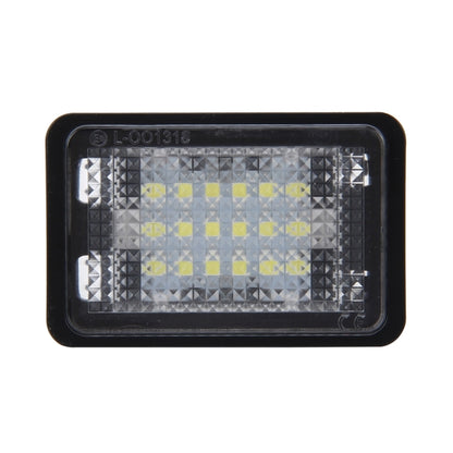 2 PCS License Plate Light with 18  SMD-3528 Lamps for Mercedes-Benz GLK X204 ,2W 120LM, DC12V (White Light) - License Plate Lights by PMC Jewellery | Online Shopping South Africa | PMC Jewellery | Buy Now Pay Later Mobicred