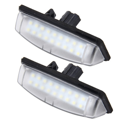 2 PCS License Plate Light with 18  SMD-3528 Lamps for Toyota,2W 120LM,6000K, DC12V(White Light) - License Plate Lights by PMC Jewellery | Online Shopping South Africa | PMC Jewellery | Buy Now Pay Later Mobicred