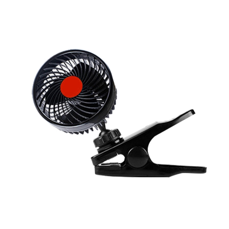 HUXIN HX-T604E 12W 6inch 360 Degree Adjustable Rotation Clip One Head Low Noise Mini Electric Car Fan with Roller Switch, DC24V - Heating & Fans by PMC Jewellery | Online Shopping South Africa | PMC Jewellery | Buy Now Pay Later Mobicred