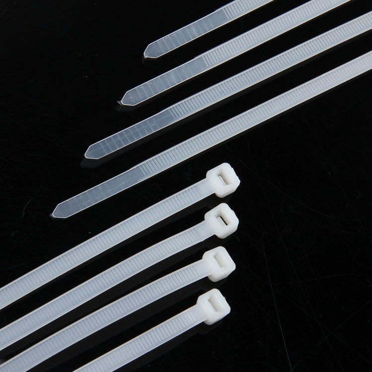 250pcs /Pack 5mm*300mm Nylon Cable Ties(White) - Booster Cable & Clip by PMC Jewellery | Online Shopping South Africa | PMC Jewellery | Buy Now Pay Later Mobicred