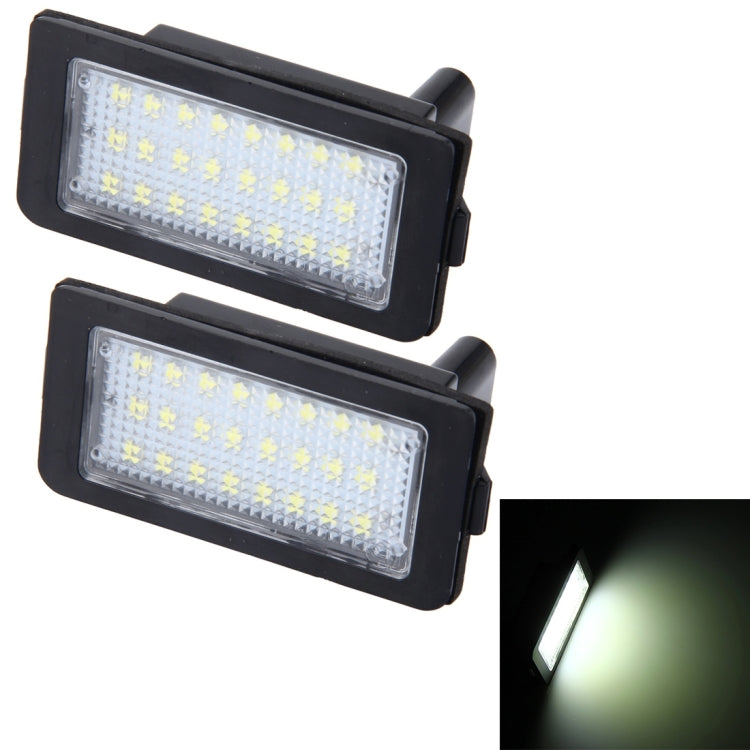 2 PCS Canbus License Plate Light with 24 SMD-3528 Lamps for BMW E38(White Light) - License Plate Lights by PMC Jewellery | Online Shopping South Africa | PMC Jewellery | Buy Now Pay Later Mobicred