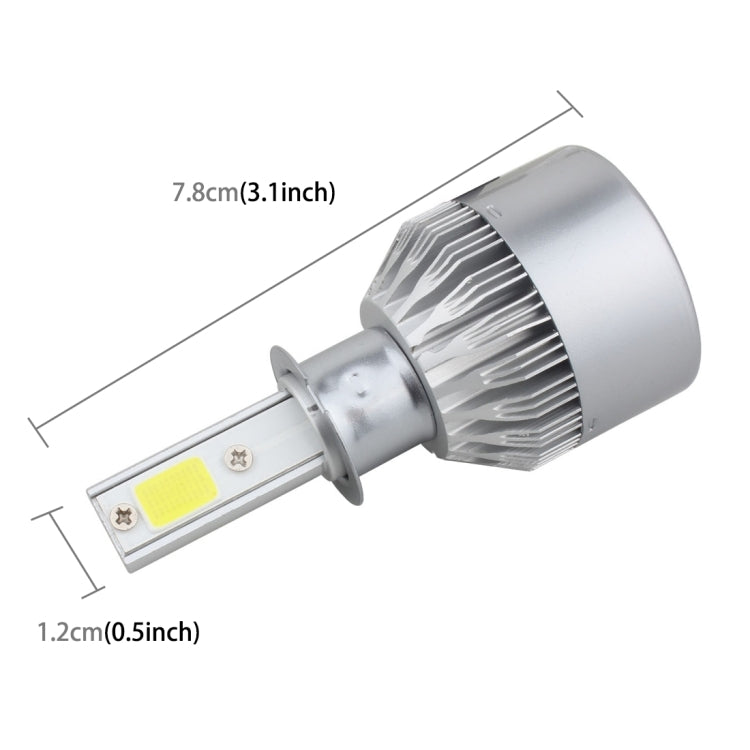 2 PCS  H3 18W 1800 LM 6000K IP68 Canbus Constant Current Car LED Headlight with 2 COB Lamps, DC 9-36V(White Light) - LED Headlamps by PMC Jewellery | Online Shopping South Africa | PMC Jewellery | Buy Now Pay Later Mobicred