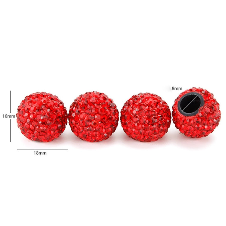 4 PCS Gas Cap Mouthpiece Cover Gas Cap Tire Cap Car Tire Valve Caps(Red) - Tire Valve Caps by PMC Jewellery | Online Shopping South Africa | PMC Jewellery | Buy Now Pay Later Mobicred