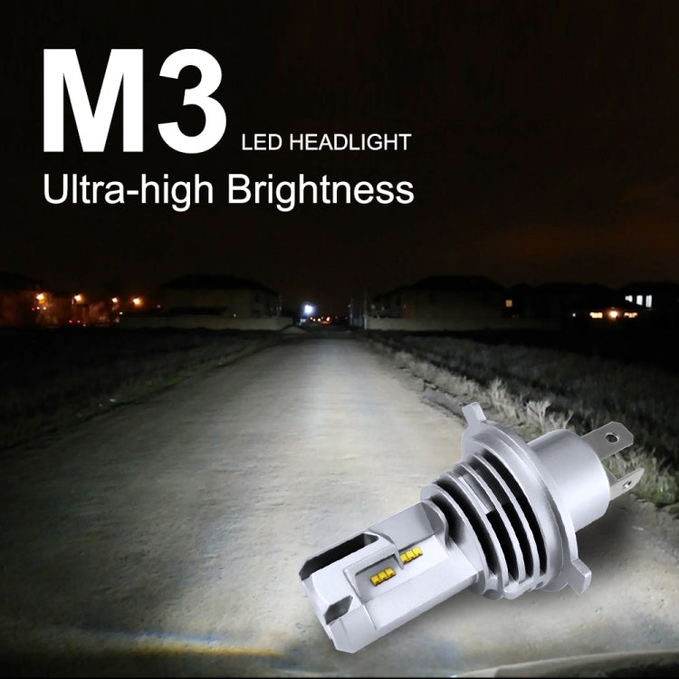 2 PCS M3 H4 DC9-32V / 17W / 6500K / 2000LM IP68 Car LED Headlight Lamps(Cool White) - LED Headlamps by PMC Jewellery | Online Shopping South Africa | PMC Jewellery | Buy Now Pay Later Mobicred