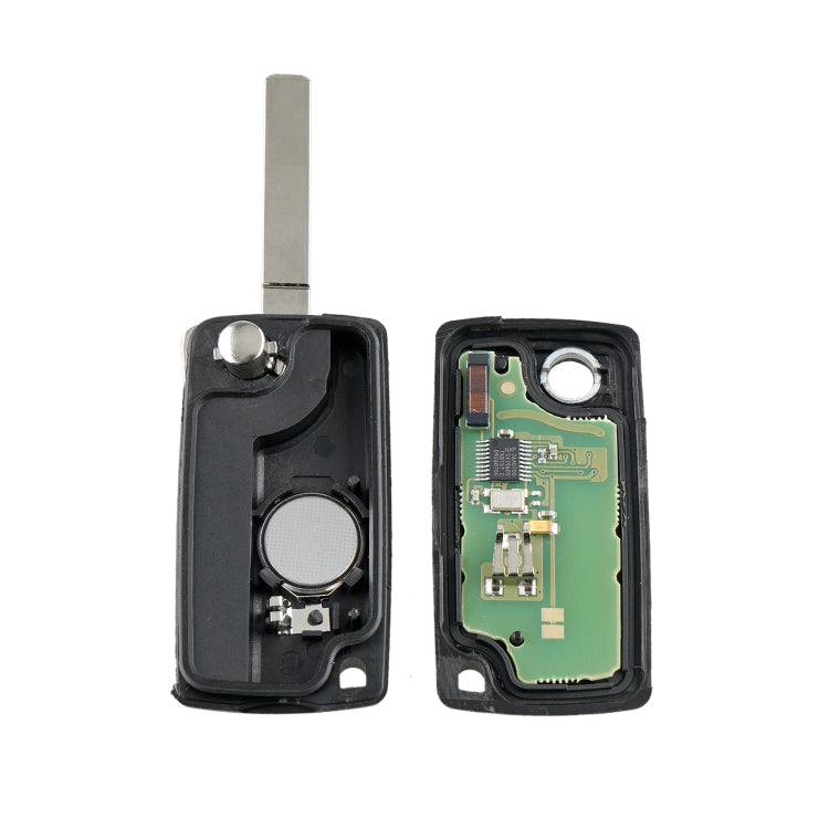 For PEUGEOT 2 Buttons Intelligent Remote Control Car Key with Integrated Chip & Battery & Holder, without Grooved, Frequency: 433MHz - Remote Car Key by PMC TechLife | Online Shopping South Africa | PMC TechLife | Buy Now Pay Later Mobicred