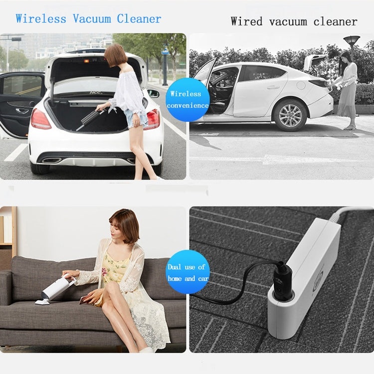 Car Portable Wireless 120W Handheld Powerful Vacuum Cleaner (White) - free shipping - PMC TechLife - Order now!