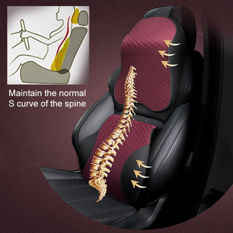 Four Seasons Breathable Memory Foam Car Neck Pillow Polyester Headrest (Coffee) - Seat Accessories by PMC TechLife | Online Shopping South Africa | PMC TechLife | Buy Now Pay Later Mobicred