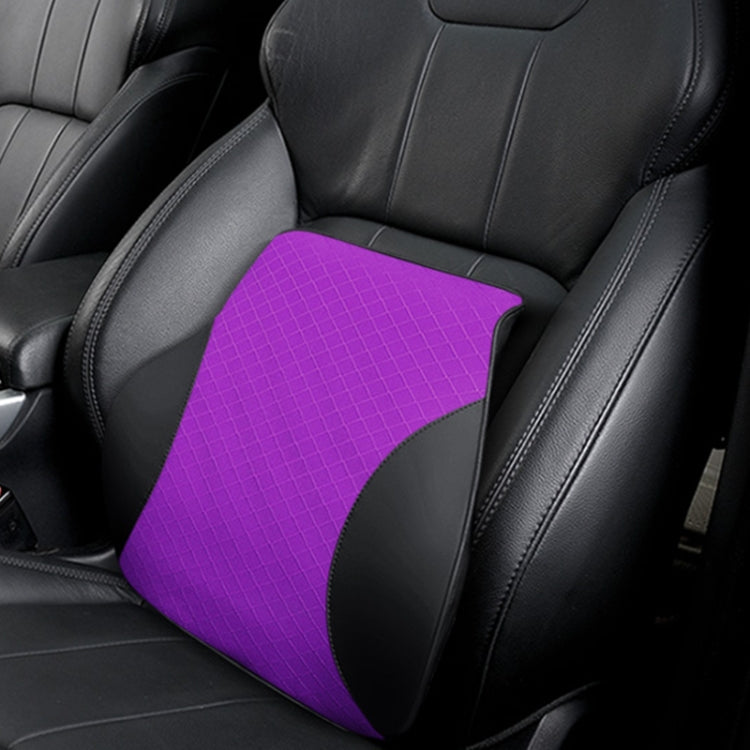 Four Seasons Breathable Memory Foam Car Lumbar Pillow Polyester Pillow (Purple) - Seat Accessories by PMC TechLife | Online Shopping South Africa | PMC TechLife | Buy Now Pay Later Mobicred