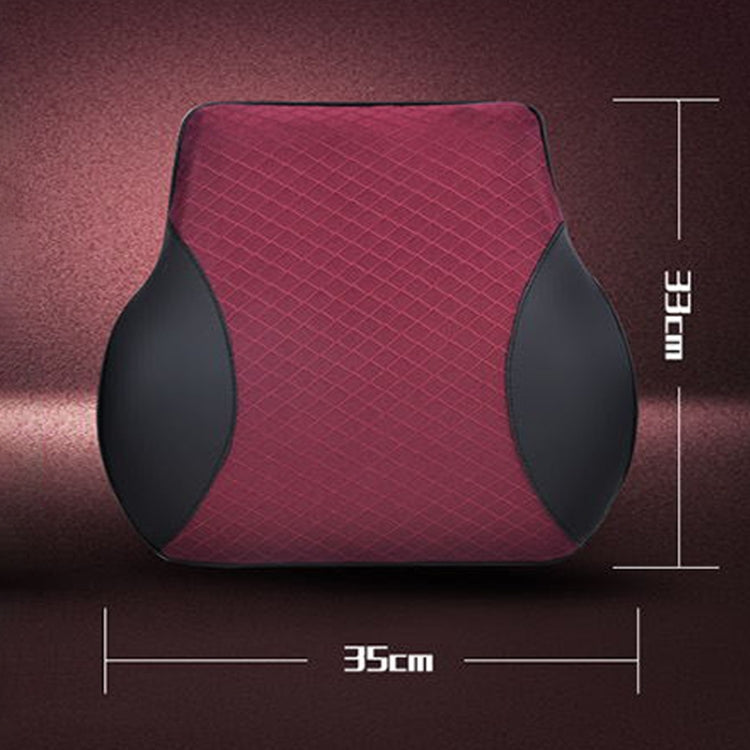Four Seasons Breathable Memory Foam Car Lumbar Pillow Polyester Pillow (Beige) - Seat Accessories by PMC TechLife | Online Shopping South Africa | PMC TechLife | Buy Now Pay Later Mobicred