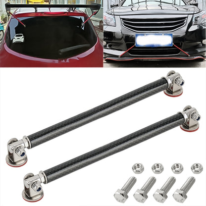 2 PCS Car Modification Adhesive Surrounded Rod Lever Front and Rear Bars Fixed Front Lip Back Shovel, Length: 20cm(Carbon Fiber Black) - Trunk & Bumper Accessories by PMC Jewellery | Online Shopping South Africa | PMC Jewellery | Buy Now Pay Later Mobicred