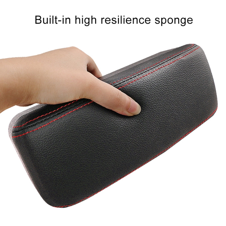 Universal Car PU Leather Wrapped Armrest Box Cushion Car Armrest Box Mat with Storage Box (Black White) - Stowing Tidying by PMC TechLife | Online Shopping South Africa | PMC TechLife | Buy Now Pay Later Mobicred