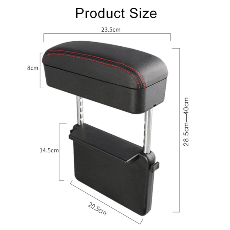 Universal Car PU Leather Wrapped Armrest Box Cushion Car Armrest Box Mat with Storage Box (Black White) - Stowing Tidying by PMC TechLife | Online Shopping South Africa | PMC TechLife | Buy Now Pay Later Mobicred