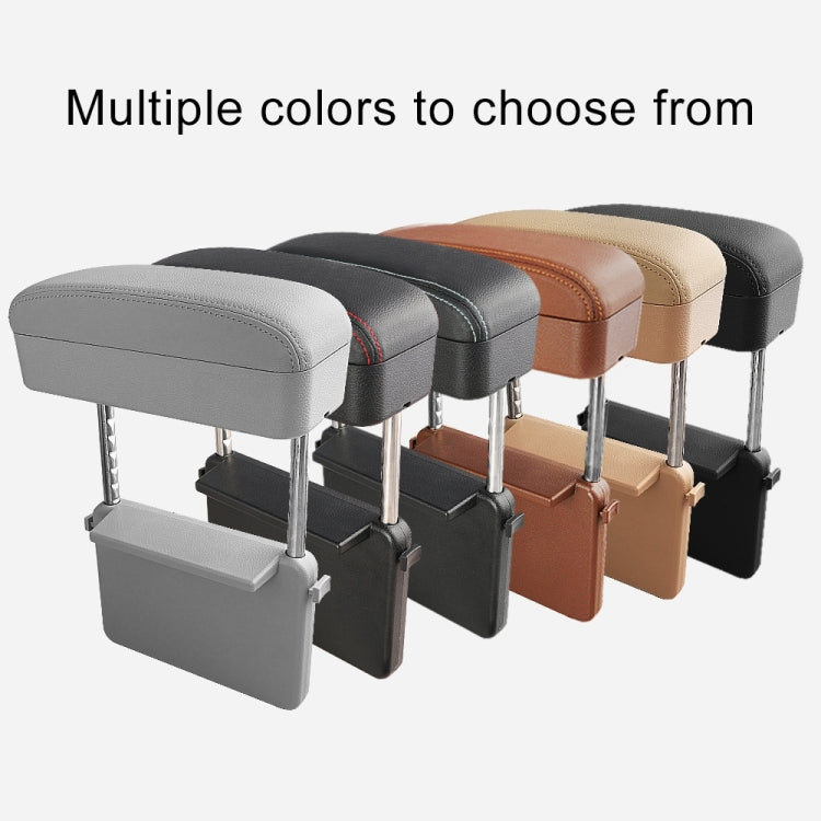 Universal Car PU Leather Wrapped Armrest Box Cushion Car Armrest Box Mat with Storage Box (Black White) - Stowing Tidying by PMC TechLife | Online Shopping South Africa | PMC TechLife | Buy Now Pay Later Mobicred