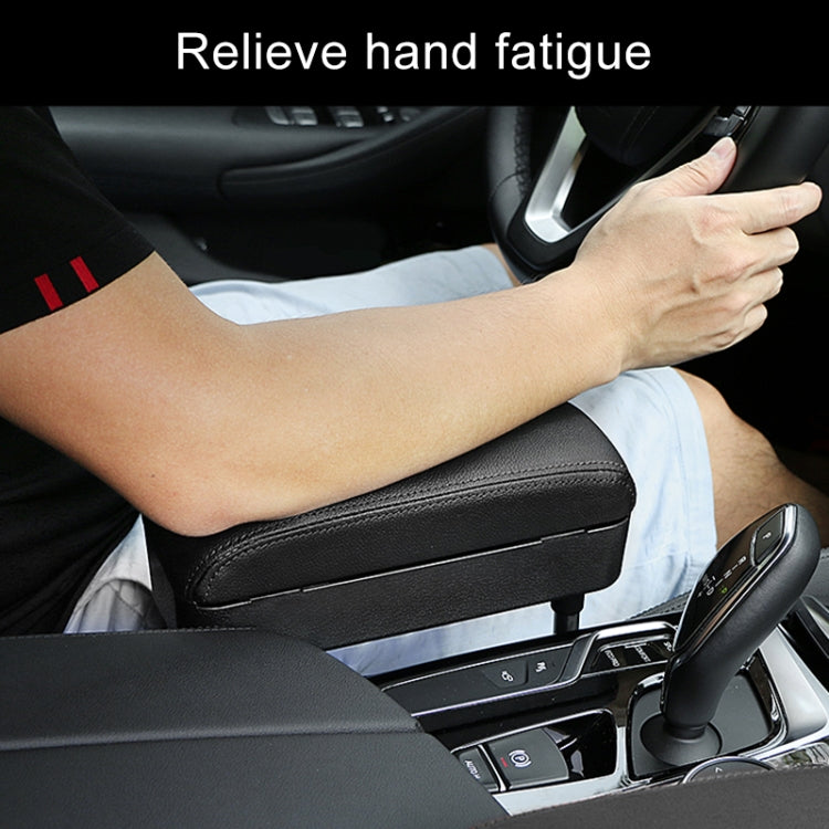 Universal Car PU Leather Wrapped Armrest Box Cushion Car Armrest Box Mat with Storage Box (Black White) - Stowing Tidying by PMC TechLife | Online Shopping South Africa | PMC TechLife | Buy Now Pay Later Mobicred