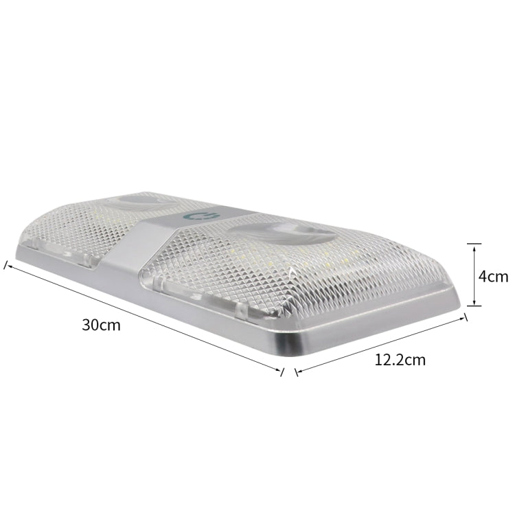 D4376D DC11-18V 6W 6000-6500K IP50 48LEDs SMD-5050 Marine RV Dimmable LED Dome Light Ceiling Lamp, with Touch Control - Marine Accessories & Parts by PMC Jewellery | Online Shopping South Africa | PMC Jewellery | Buy Now Pay Later Mobicred