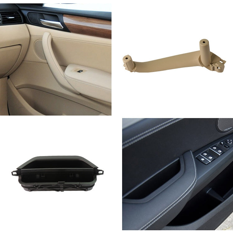 Car Front Left Inside Doors Handle Pull Trim Cover 5141 7394 519-1 for BMW X3 X4, Left Driving (Beige) - Door Handles by PMC Jewellery | Online Shopping South Africa | PMC Jewellery | Buy Now Pay Later Mobicred