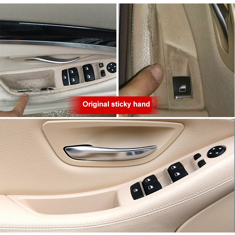 Car Standard Version Inside Doors Handle Pull Trim Cover 5141 7225 873 for BMW F10 F18, Left Driving (Beige White) - Door Handles by PMC Jewellery | Online Shopping South Africa | PMC Jewellery