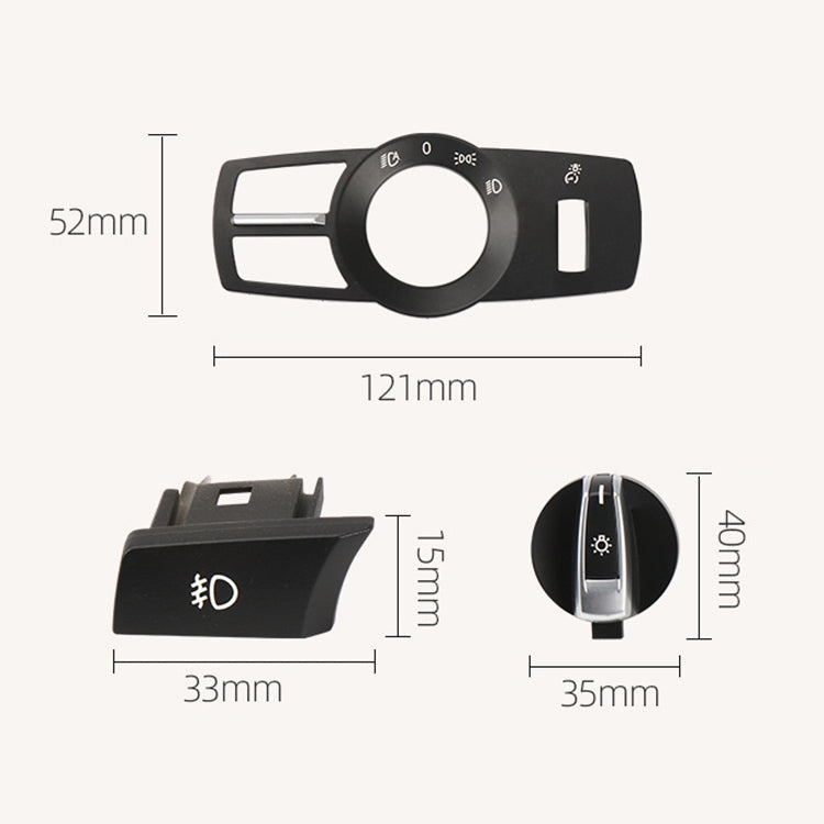 Car Headlight  Switch Button Knob for BMW 5 Series 2010-2017, Left Driving (Black) - Car Light Accessories by PMC TechLife | Online Shopping South Africa | PMC TechLife | Buy Now Pay Later Mobicred